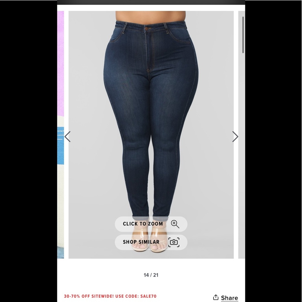 Plus High rise skinny jeans